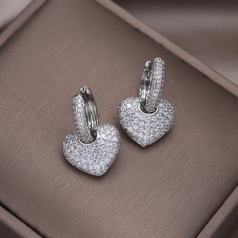 Luxury earrings with zircon