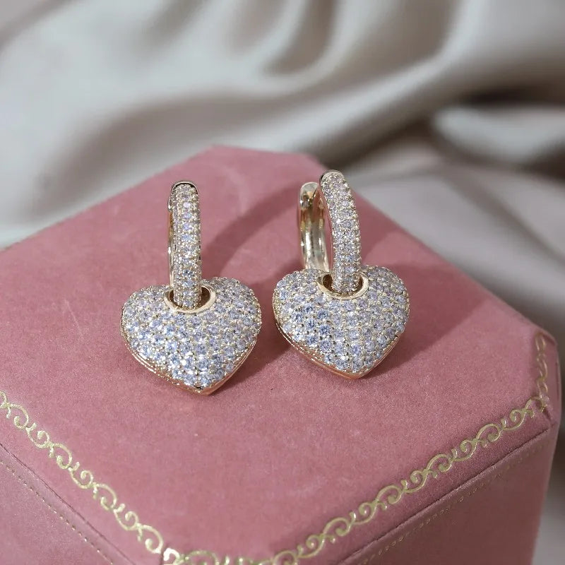 Luxury earrings with zircon