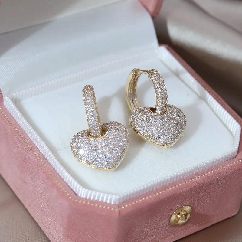 Luxury earrings with zircon