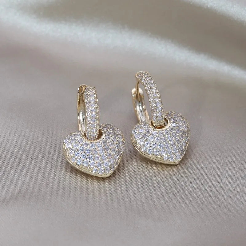 Luxury earrings with zircon