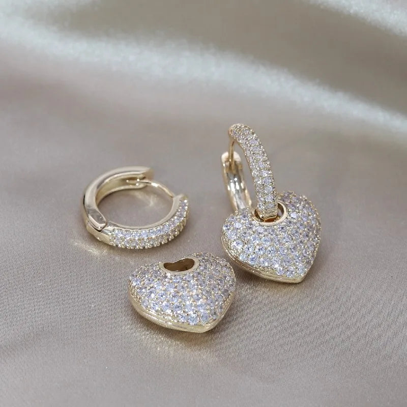 Luxury earrings with zircon
