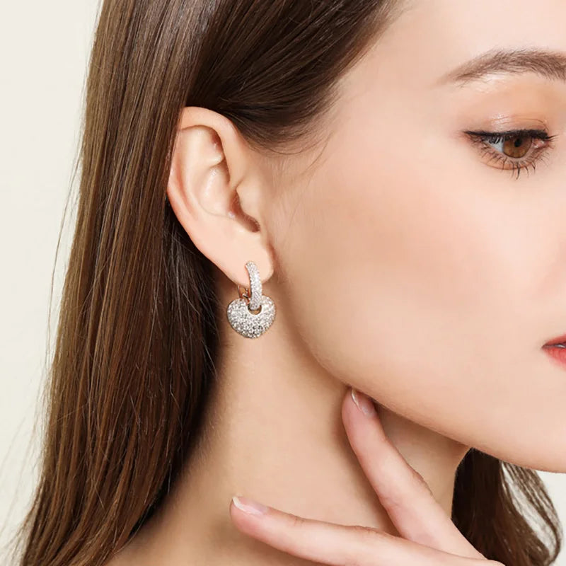 Luxury earrings with zircon