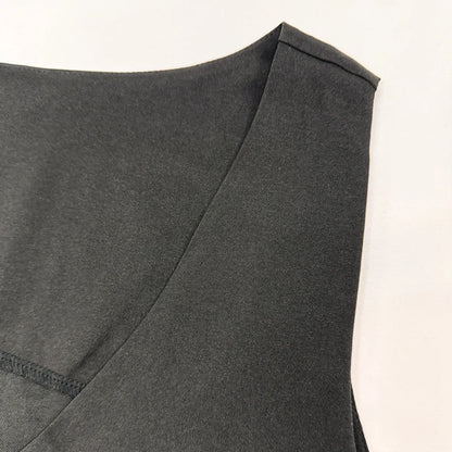Two Piece Set Summer Office Vest Top with Wide Legs Pants
